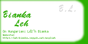 bianka leh business card